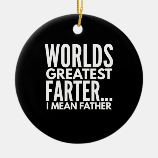 世界一のファーター私は父を意味する セラミックオーナメント (正面)
