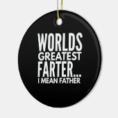 世界一のファーター私は父を意味する セラミックオーナメント (左)