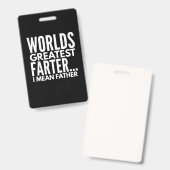 世界一のファーター私は父を意味する バッジ (正面＆裏面)