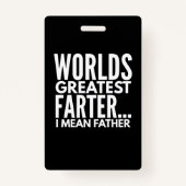 世界一のファーター私は父を意味する バッジ (正面)