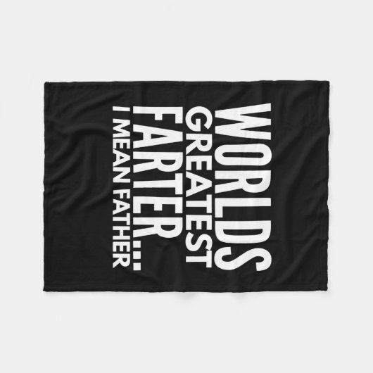 世界一のファーター私は父を意味する フリースブランケット (正面(横))