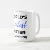 世界一のファーター親父のことさ コーヒーマグカップ (正面右)