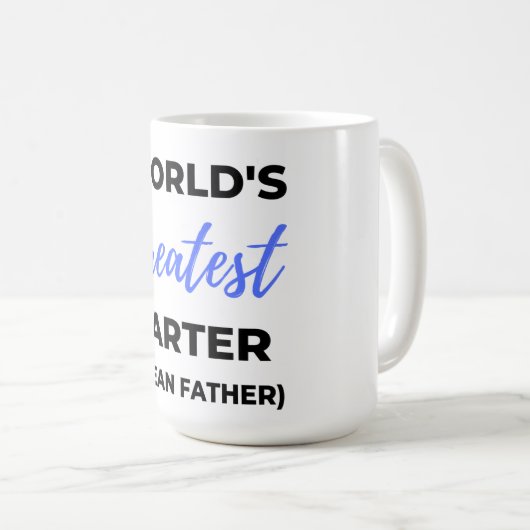 世界一のファーター親父のことさ コーヒーマグカップ (正面右)