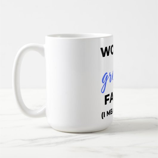 世界一のファーター親父のことさ コーヒーマグカップ (左)