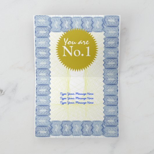 世界一のファーター証明書の父いたずら カード (内部)