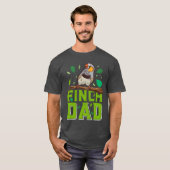 世界一のフィンチの父 フィンチのパパ 鳥好き ジョークグッズ Tシャツ (正面フル)