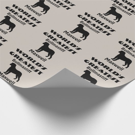 世界一のブルマスティフ犬 ラッピングペーパー (角)