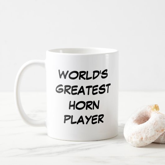 「世界一のホルン奏者」マグ コーヒーマグカップ (ドーナツ)