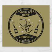 世界一のボス スパークリングワインラベル (シングルラベル)