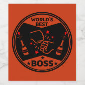 世界一のボス ワインラベル (シングルラベル)