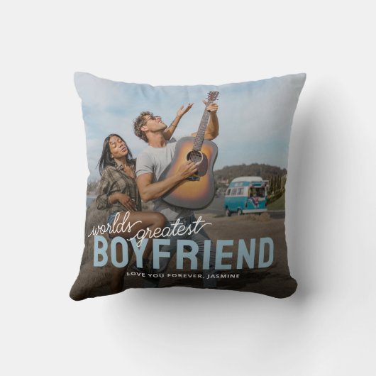 世界一のボーイフレンド写真 クッション (裏面)