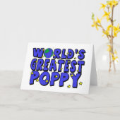 世界一のポピー カード (黄色い花)