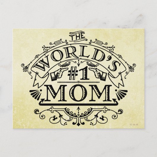 世界一のママヴィンテージが盛り ポストカード (正面)