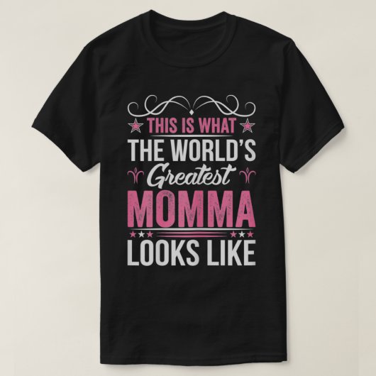 世界一のママ Tシャツ (デザイン正面)