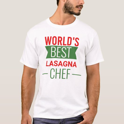 世界一のラザニアシェフTシャツ Tシャツ (正面)