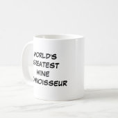 「世界一のワイン通」マグカップ コーヒーマグカップ (正面左)