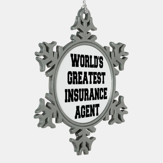 世界一の保険代理店 スノーフレークピューターオーナメント (左)