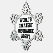 世界一の保険代理店 スノーフレークピューターオーナメント (右)