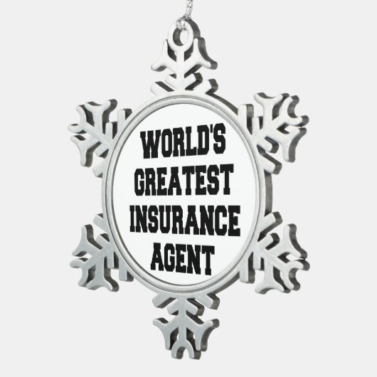 世界一の保険代理店 スノーフレークピューターオーナメント (右)