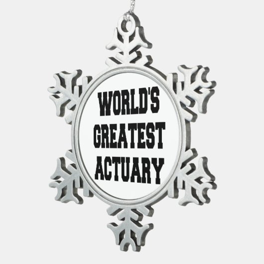 世界一の保険計理人 スノーフレークピューターオーナメント (右)