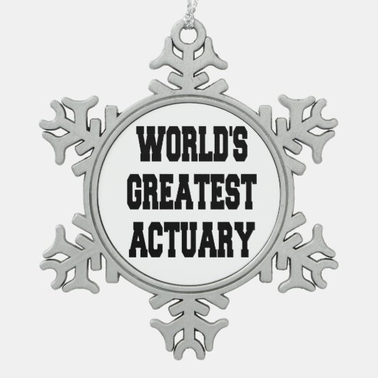 世界一の保険計理人 スノーフレークピューターオーナメント (正面)