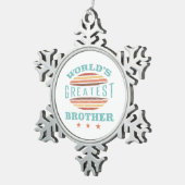 世界一の兄 スノーフレークピューターオーナメント (右)