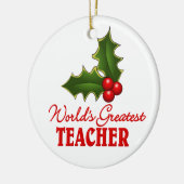 世界一の先生 セラミックオーナメント (左)