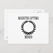 世界一の先生(女性) ポストカード (正面/裏面)