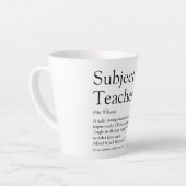 世界一の先生 定義 タイポグラフィ カフェラテマグ (左アングル)