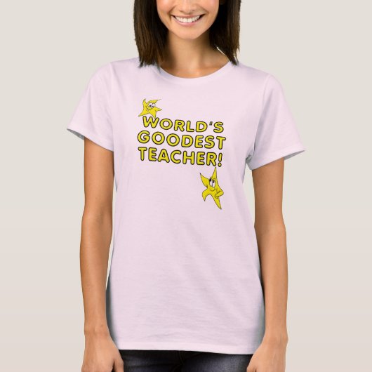 世界一の先生 楽しいTシャツ Tシャツ (正面)