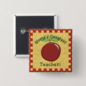 世界一の先生 缶バッジ (正面&裏面)