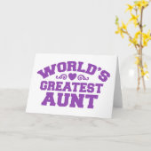 世界一の叔母 カード (黄色い花)