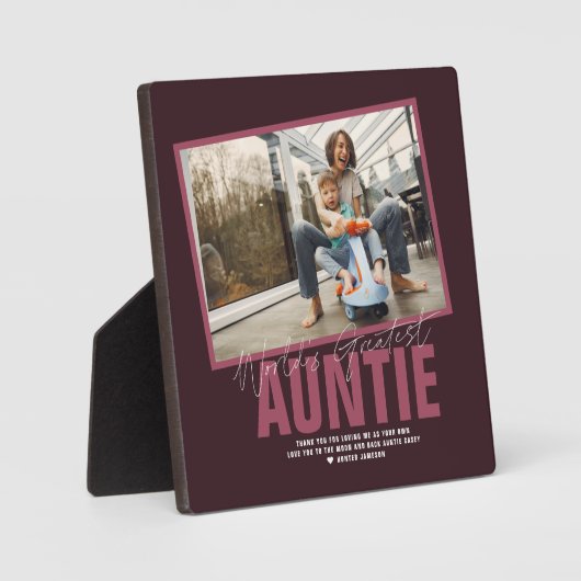 世界一の叔母 |写真モダンプラーク フォトプラーク (正面)