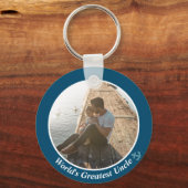 世界一の叔父の写真 キーホルダー (正面)