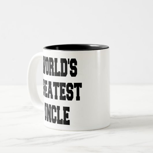 世界一の叔父 ツートーンマグカップ (正面左)