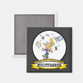 世界一の味数々のを持つ女性マンガ マグネット (正面/裏面)