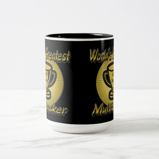 世界一の味数々の付きトロフィー ツートーンマグカップ (中央)