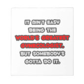 世界一の婦人科医のジョーク ノートパッド (正面)