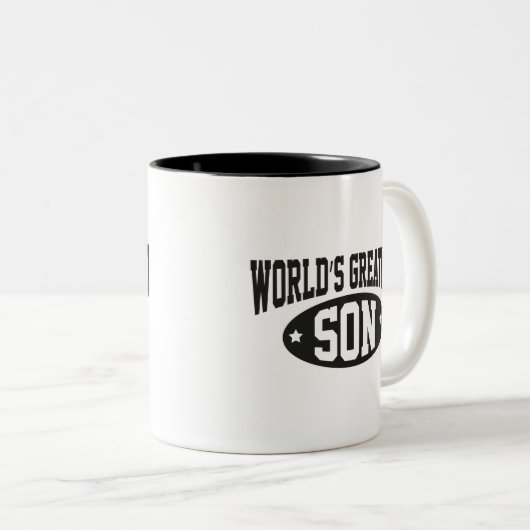 世界一の息子コーヒーマグ ツートーンマグカップ (正面右)