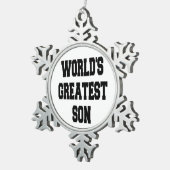 世界一の息子 スノーフレークピューターオーナメント (右)