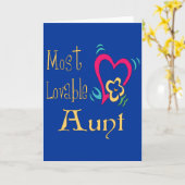 世界一の愛される叔母 カード (黄色い花)