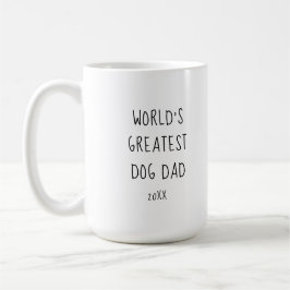 世界一の愛犬家の父クリスマスフォトネーム コーヒーマグカップ