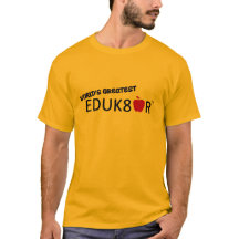 世界一の教育者金ゴールドTシャツ