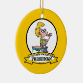 世界一の新入生の少女の漫画 セラミックオーナメント (右)