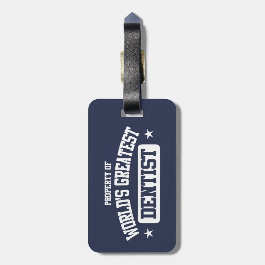 世界一の歯科医 ラゲッジタグ (裏面縦)