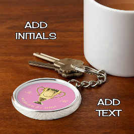 世界一の母モノグラム キーホルダー