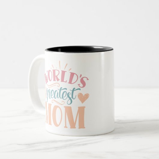 世界一の母親 ツートーンマグカップ (正面左)