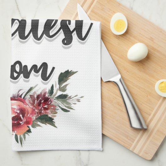 世界一の母|お母さんへの贈り物 キッチンタオル (四つ折り)