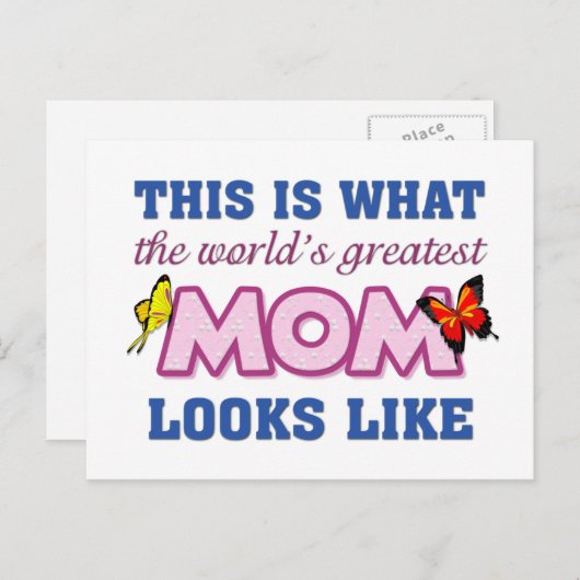 世界一の母 ポストカード (正面/裏面)