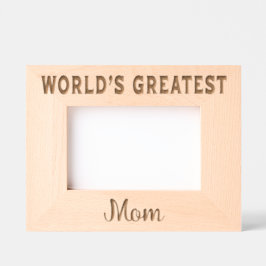 世界一の母 レーザー彫刻フレーム